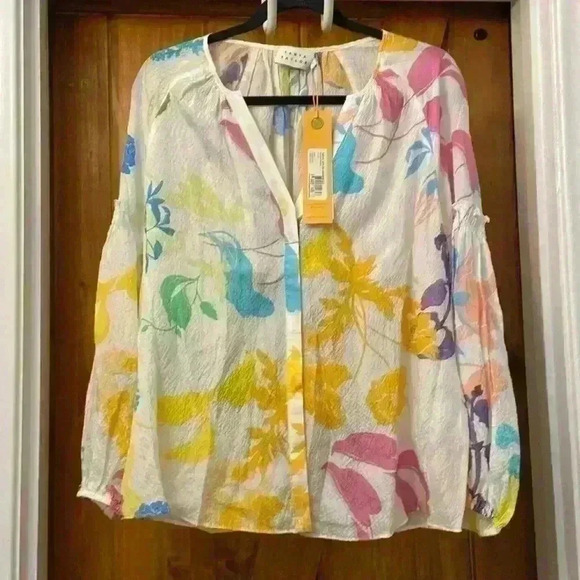 Tanya Taylor Illa Woman’s Silk Blend Top Size 6 - Picture 1 of 9